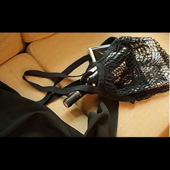 NEW Mesh French Market Style Long Handle Shopping Bag - Picture 5 of 16